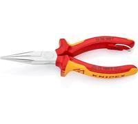 KNIPEX Alicate de montaje (alicate de radio) en blister cromado aislados con fundas multicomponentes, según norma VDE 160 mm, 25 06 160 T BK