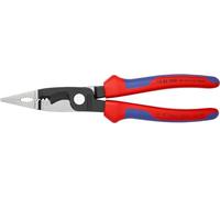 KNIPEX Alicate para instalaciones eléctricas negro atramentado, con fundas multicomponentes 200 mm 13 82 200