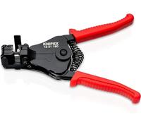 KNIPEX Alicate pelacables con cuchillas de forma precisa en blister negro, lacado con mangos recubiertos de plástico 180 mm, 12 21 180 SB