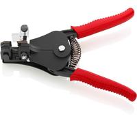 KNIPEX Alicate pelacables con cuchillas de forma precisa negro, lacado con mangos recubiertos de plástico 180 mm, 12 11 180 EAN