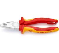 Knipex Alicate universal 03 06 180 T cromado aislado con fundas multicomponente homologado por VDE