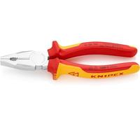 KNIPEX Alicate universal cromo vanadio cromado aislados con fundas multicomponentes, según norma VDE 190 mm, 01 06 190