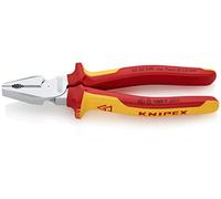 KNIPEX Alicate universal de fuerza cromado aislados con fundas multicomponentes, según norma VDE 200 mm, 02 06 200