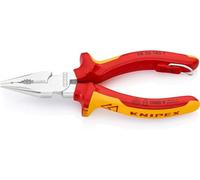KNIPEX Alicate universal en punta cromado Aislado con fundas multicomponente, homologado por VDE; con anilla de fijación aislada e, 08 26 145 T