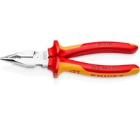 Knipex Alicate universal en punta 08 26 185 – 185 mm, cromado, aislado VDE, fundas multicomponentes