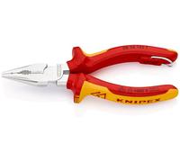 KNIPEX Alicate universal en punta en blister cromado Aislado con fundas multicomponente, homologado por VDE; con anilla de fijación, 08 26 145 T BK