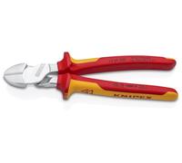 KNIPEX Alicates de corte diagonal de fuerza cromado aislados con fundas multicomponentes, según norma VDE 200 mm, 74 06 200