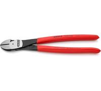 Knipex Alicate de corte diagonal de fuerza 74 01 250 negro atramentado, mangos PVC 250 mm