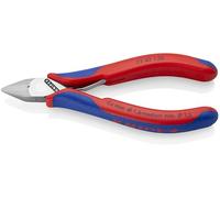 KNIPEX Alicates de corte diagonal para electrónica con articulación machihembrada con mangos multicomponente 130 mm, 77 42 130