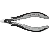 KNIPEX Alicates de precisión de corte diagonal para electrónica ESD con mangos multicomponente 125 mm, 79 02 125 ESD