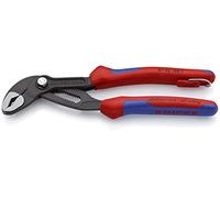 KNIPEX Cobra Tenaza de agarre pico loro con fundas multicomponentes, con anilla de fijación integrada para colocar un, 87 02 180 T