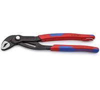KNIPEX Cobra Tenaza de agarre pico loro en blister con fundas multicomponentes, con anilla de fijación integrada, 87 02 250 T BK