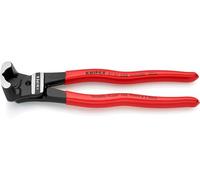 KNIPEX Cortabulones de corte frontal gran efecto palanca con cartulinas autoservicio recubiertos de plástico 200 mm, 61 01 200 SB