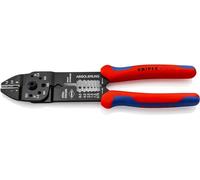 KNIPEX Crimpadora con cartulinas autoservicio negro, lacado con mangos multicomponente 230 mm, 97 21 215 SB