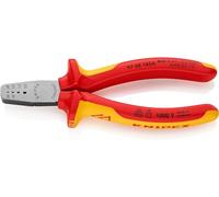 KNIPEX Crimpadora para punteras huecas aislados con fundas multicomponentes, según norma VDE 145 mm, 97 68 145 A