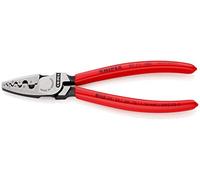 KNIPEX Crimpadora para punteras huecas con cartulinas autoservicio recubiertos de plástico 180 mm, 97 71 180 SB