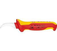 KNIPEX Cuchillo pelacables mango aislante en dos componentes, según norma VDE 190 mm, 98 53 13