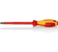 KNIPEX Destornillador para tornillos cruciformes Phillips mango aislante en dos componentes, según norma VDE 270 mm, 98 24 03