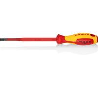 KNIPEX Destornillador (Slim) para tornillos planos mango aislante en dos componentes, según norma VDE 262 mm, 98 20 65 SL