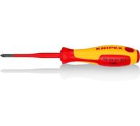 KNIPEX Destornillador (Slim) PlusMinus Phillips mango aislante en dos componentes, según norma VDE 187 mm, 98 24 01 SLS