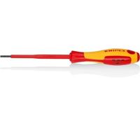 Knipex Destornillador de punta plana 98 20 30 – Mango aislado VDE 202 mm
