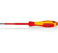 Knipex Destornillador 98 20 35 tornillos planos – punta bruñida, mango aislante 2 comp. VDE 202 mm