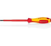 Knipex Destornillador para tornillos planos bruñido, mango aislante e