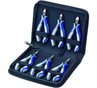 KNIPEX Estuche con alicates de electrónica con herramientas para trabajos en componentes electrónicos 215 mm, 00 20 16 P