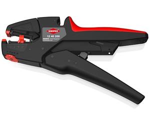 KNIPEX EvoStrip Pelacables autoajustable 200 mm, 12 40 200 | Aislamiento de PVC y goma, 0,03 - 10 mm², con cortacables, ajuste fino