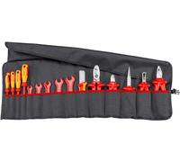 KNIPEX Funda portaherramientas 15 piezas con herramientas aisladas para trabajar en instalaciones eléctricas 805 mm, 98 99 13