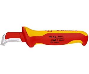 Knipex kabelmantelmesser 009855 metálico, rojo, amarillo cuchillo de