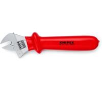 KNIPEX Llave ajustable cromado Aisladas por inmersión en plástico reforzado 260 mm, 98 07 250