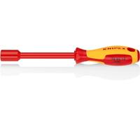 KNIPEX Llave de vaso con mango destornillador aislados con fundas multicomponentes, según norma VDE 237 mm, 98 03 12