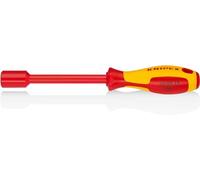 KNIPEX Llave de vaso con mango destornillador aislados con fundas multicomponentes, según norma VDE 237 mm, 98 03 13