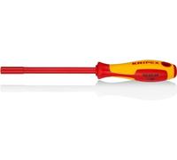 KNIPEX Llave de vaso con mango destornillador aislados con fundas multicomponentes, según norma VDE 232 mm, 98 03 04
