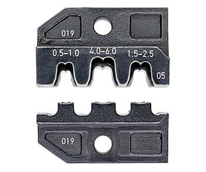 KNIPEX Mordaza intercambiable para conectores faston no aislados (anchura del conector 4,8 + 6,3 mm), 97 49 05