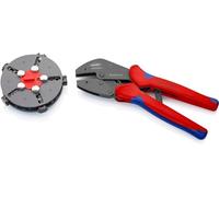 Knipex Crimpadora MultiCrimp 97 33 02, 250 mm, cargador de mordazas, azul/rojo