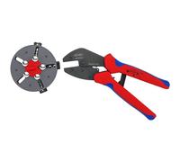 KNIPEX MultiCrimp® Crimpadora con cargador de mordazas con mangos multicomponente Barnizados 250 mm, 97 33 03
