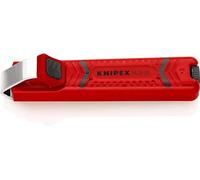 KNIPEX Pelamangueras con hoja de bisturí en blister carcasa de plástico resistente a los golpes 130 mm, 16 20 28 SB