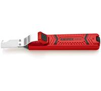KNIPEX Pelamangueras con hoja de bisturí en blister carcasa de plástico resistente a los golpes 165 mm, 16 20 165 SB