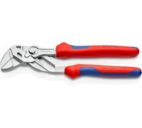 Knipex Tenaza llave 86 05 180 – Alicate y llave, cromada, mangos multicomponente, 180 mm