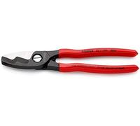 Knipex tijeras cortacables con filo de corte doble bruñido, recubiert