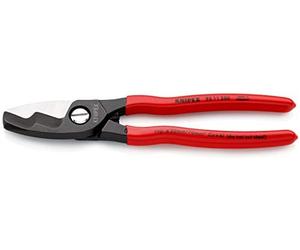 Knipex tijeras cortacables con filo de corte doble bruñido, recubiert
