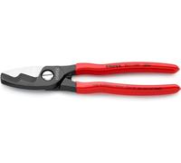 KNIPEX Tijeras cortacables con filo de corte doble con cartulinas autoservicio recubiertos de plástico 200 mm, 95 11 200 SB