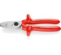 Knipex Tijeras cortacables 95 17 200 – 200 mm, filo doble cromado, aisladas VDE