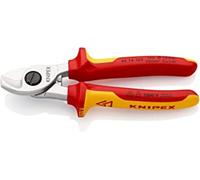 Knipex tijeras cortacables cromado, aislados con fundas multicomponent