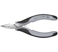 KNIPEX Tools - Alicates electrónicos, puntas semicirculares, ESD, ángulo de 45 grados, multicomponente (3542115ESD)