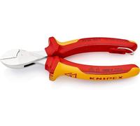 KNIPEX X-Cut Alicate de corte diagonal compacto cromado Aislado con fundas multicomponente, homologado por VDE; con anilla de fijación, 73 06 160 T