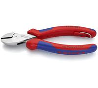 KNIPEX X-Cut Alicate de corte diagonal compacto en blister cromado con fundas multicomponentes, con anilla de fijación integrada para, 73 05 160 T BK