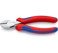 KNIPEX X-Cut Alicate de corte diagonal compacto gran efecto palanca con cartulinas autoservicio cromado con mangos multicomponente 160, 73 05 160 SB
